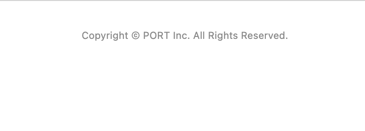 Copyright © PORT Inc. All Rights Reserved.