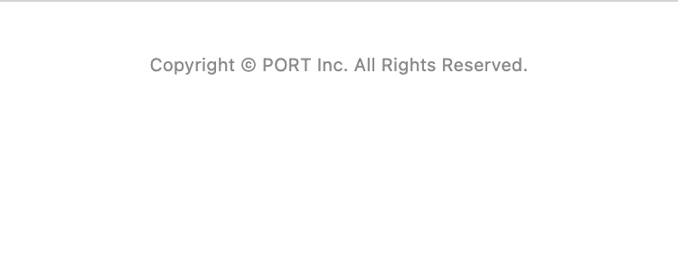 Copyright © PORT Inc. All Rights Reserved.